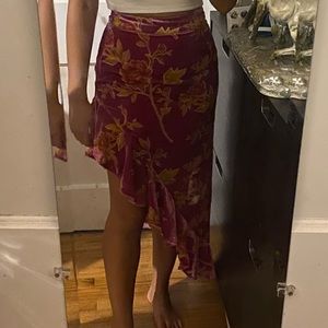 Floral print skirt